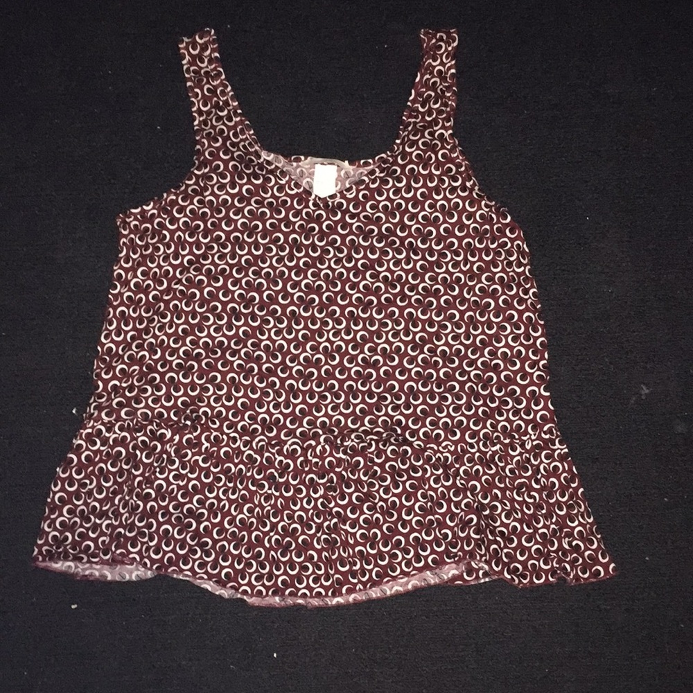 Polka dot peplum tank